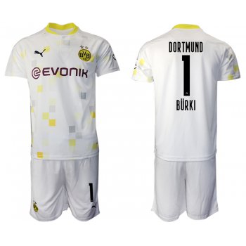 Men 2020-2021 club Borussia Dortmund Second away 1 white Soccer Jerseys