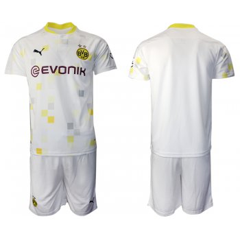 Men 2020-2021 club Borussia Dortmund Second away blank white Soccer Jerseys