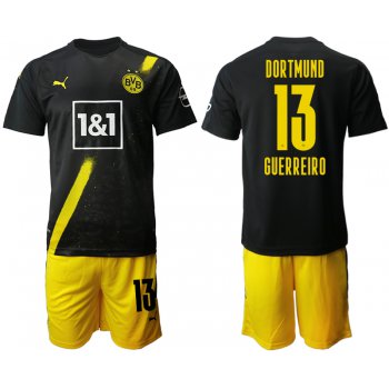 Men 2020-2021 club Borussia Dortmund away 13 black Soccer Jerseys