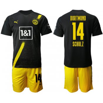 Men 2020-2021 club Borussia Dortmund away 14 black Soccer Jerseys