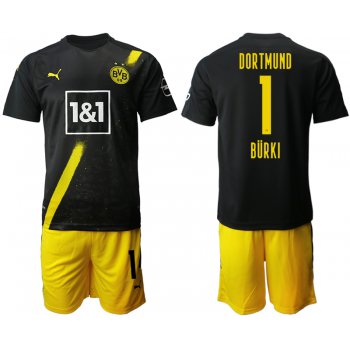 Men 2020-2021 club Borussia Dortmund away 1 black Soccer Jerseys