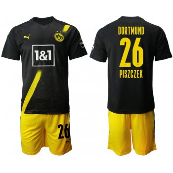 Men 2020-2021 club Borussia Dortmund away 26 black Soccer Jerseys