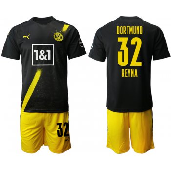 Men 2020-2021 club Borussia Dortmund away 32 black Soccer Jerseys