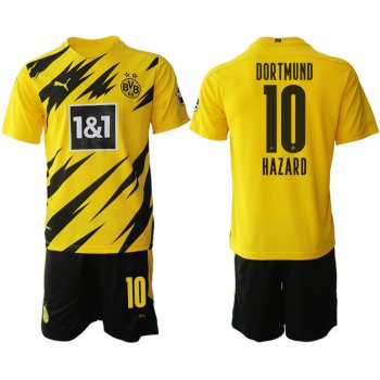 Men 2020-2021 club Borussia Dortmund home 10 yellow Soccer Jerseys