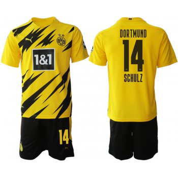 Men 2020-2021 club Borussia Dortmund home 14 yellow Soccer Jerseys