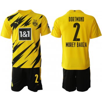 Men 2020-2021 club Borussia Dortmund home 2 yellow Soccer Jerseys