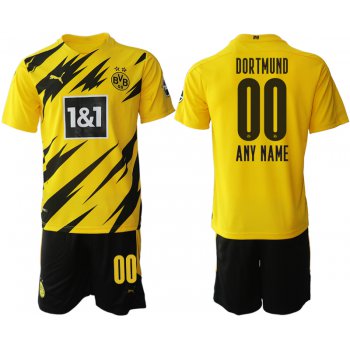 Men 2020-2021 club Borussia Dortmund home customized yellow Soccer Jerseys