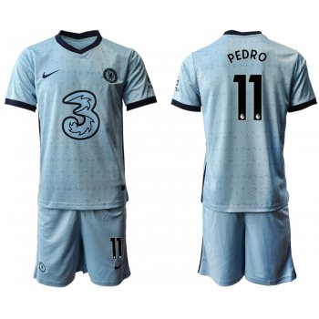 Men 2020-2021 club Chelsea away Light blue 11 Soccer Jerseys1