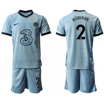 Men 2020-2021 club Chelsea away Light blue 2 Soccer Jerseys