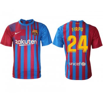 Men 2021-2022 Club Barcelona home aaa version red 24 Nike Soccer Jersey