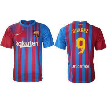 Men 2021-2022 Club Barcelona home aaa version red 9 Nike Soccer Jersey