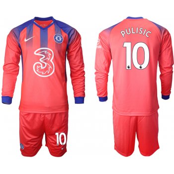 Men 2021 Chelsea away Long sleeve 10 soccer jerseys