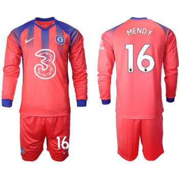 Men 2021 Chelsea away Long sleeve 16 soccer jerseys