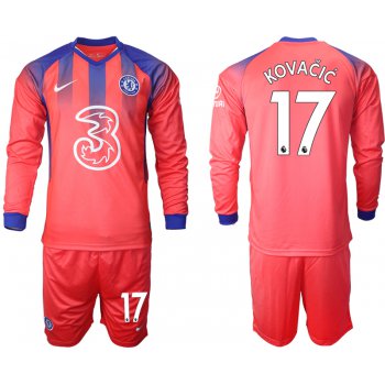 Men 2021 Chelsea away Long sleeve 17 soccer jerseys