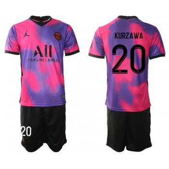 Men 2020-2021 Club Paris St German away purple 20 Soccer Jersey