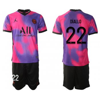 Men 2020-2021 Club Paris St German away purple 22 Soccer Jersey