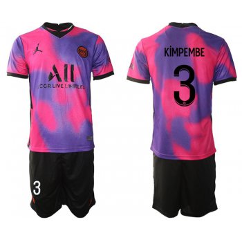 Men 2020-2021 Club Paris St German away purple 3 Soccer Jersey