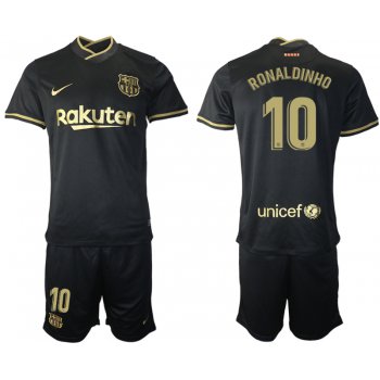 Men 2020-2021 club Barcelona away 10 black Soccer Jerseys