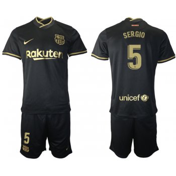 Men 2020-2021 club Barcelona away 5 black Soccer Jerseys