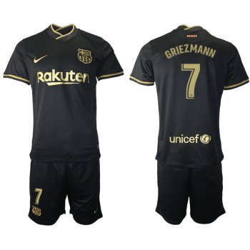 Men 2020-2021 club Barcelona away 7 black Soccer Jerseys