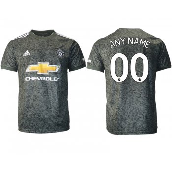 Men 2020-2021 club Manchester United away aaa version customized black Soccer Jerseys