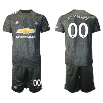 Men 2020-2021 club Manchester United away customized black Soccer Jerseys