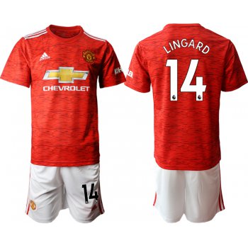 Men 2020-2021 club Manchester United home 14 red Soccer Jerseys