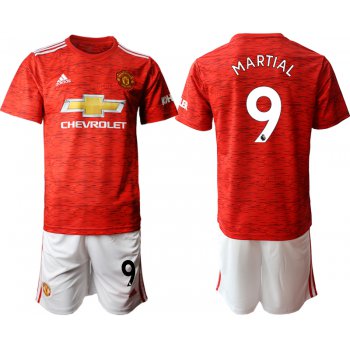 Men 2020-2021 club Manchester United home 9 red Soccer Jerseys