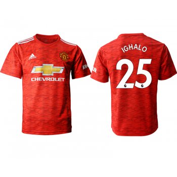 Men 2020-2021 club Manchester United home aaa version 25 red Soccer Jerseys