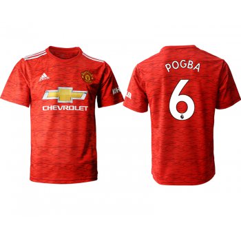 Men 2020-2021 club Manchester United home aaa version 6 red Soccer Jerseys