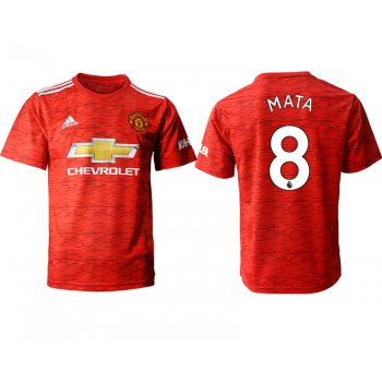 Men 2020-2021 club Manchester United home aaa version 8 red Soccer Jerseys