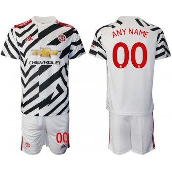 Men 2020-2021 club Manchester united away customized white Soccer Jerseys