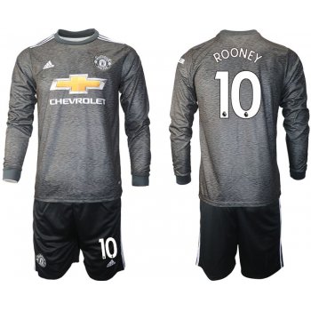 Men 2020-2021 club Manchester united away long sleeve 10 black Soccer Jerseys1