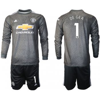 Men 2020-2021 club Manchester united away long sleeve 1 black Soccer Jerseys