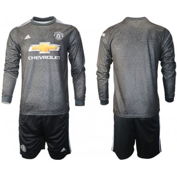 Men 2020-2021 club Manchester united away long sleeve black Soccer Jerseys