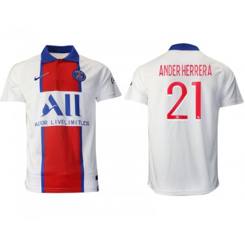 Men 2020-2021 club Paris St German away aaa version 21 white Soccer Jerseys