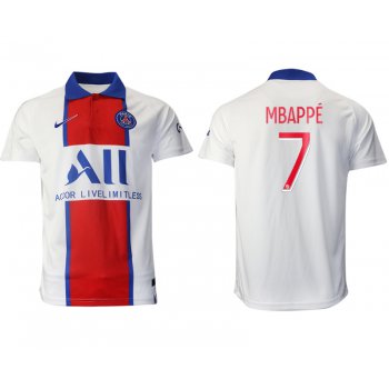 Men 2020-2021 club Paris St German away aaa version 7 white Soccer Jerseys