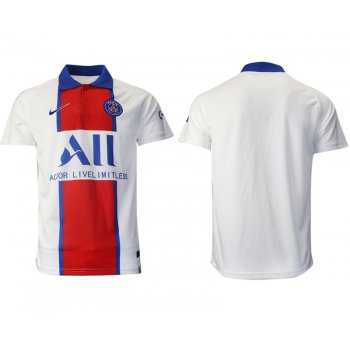 Men 2020-2021 club Paris St German away aaa version blank white Soccer Jerseys