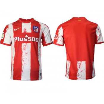 Men 2021-2022 Club Atletico Madrid home aaa version red blank Nike Soccer Jersey