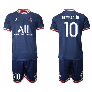 Men 2021-2022 Club Paris St German home blue 10 Soccer Jersey