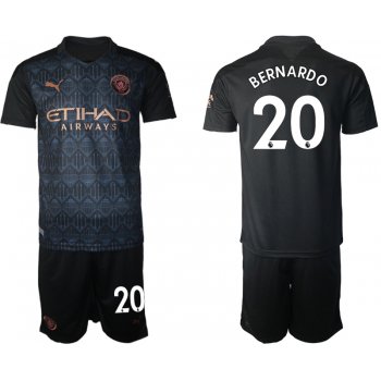 Men 2020-2021 club Manchester City away 20 black Soccer Jerseys