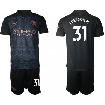 Men 2020-2021 club Manchester City away 31 black Soccer Jerseys