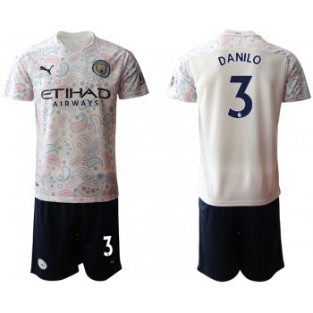 Men 2020-2021 club Manchester City away 3 white Soccer Jerseys