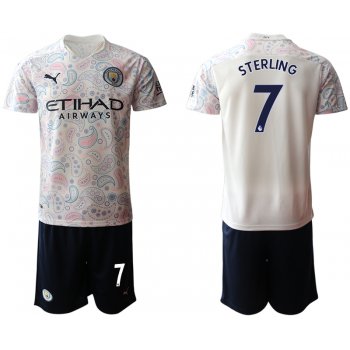 Men 2020-2021 club Manchester City away 7 white Soccer Jerseys