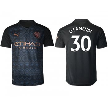 Men 2020-2021 club Manchester City away aaa version 30 black Soccer Jerseys