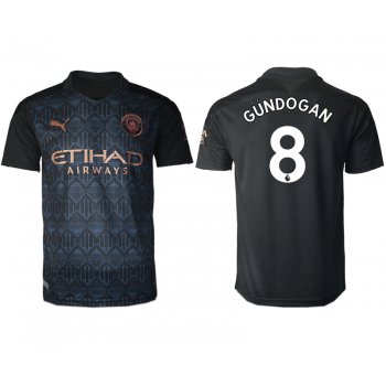 Men 2020-2021 club Manchester City away aaa version 8 black Soccer Jerseys