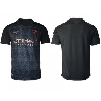 Men 2020-2021 club Manchester City away aaa version blank black Soccer Jerseys