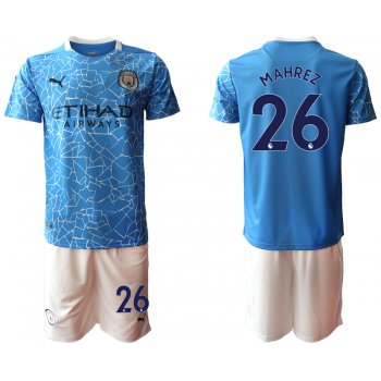 Men 2020-2021 club Manchester City home 26 blue Soccer Jerseys