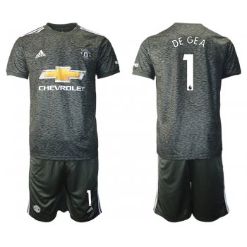 Men 2020-2021 club Manchester United away 1 black Soccer Jerseys