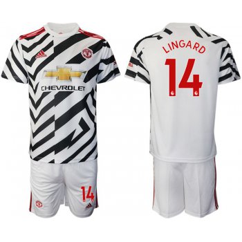 Men 2020-2021 club Manchester united away 14 white Soccer Jerseys